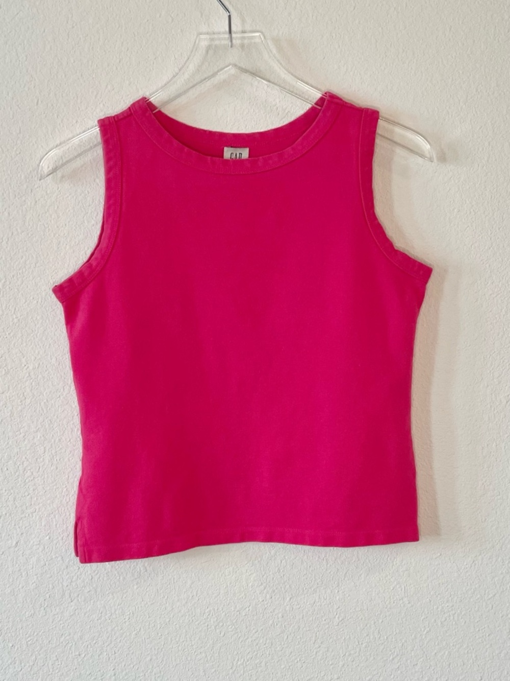 GAP Bright Pink 90s Vintage Sleeveless Tank Top 100% Cotton